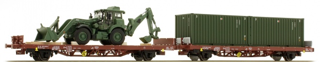 Two flat cars type Kgps loaded with military equipment<br /><a href='images/pictures/ACME/242588_c.jpg' target='_blank'>Full size image</a>